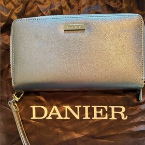 Danier Silver Clutch Elegant Wristlet